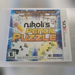 EUC Nintendo 3DS Nikoli's Pencil Puzzle game